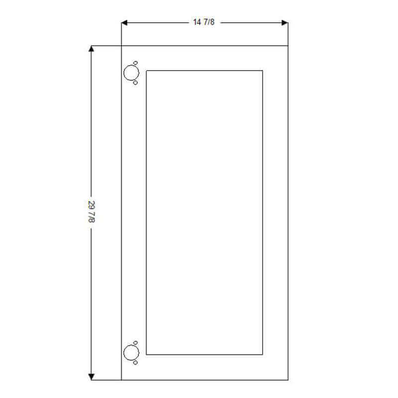 Replacement 15"W x 30"H Glass Door <br>for IKEA™ Sektion Cabinet