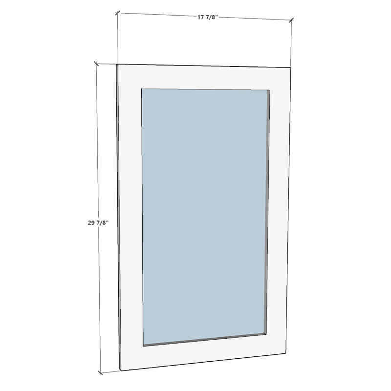 Replacement 18"W x 30"H Glass Door<br> for IKEA™ Sektion Cabinet