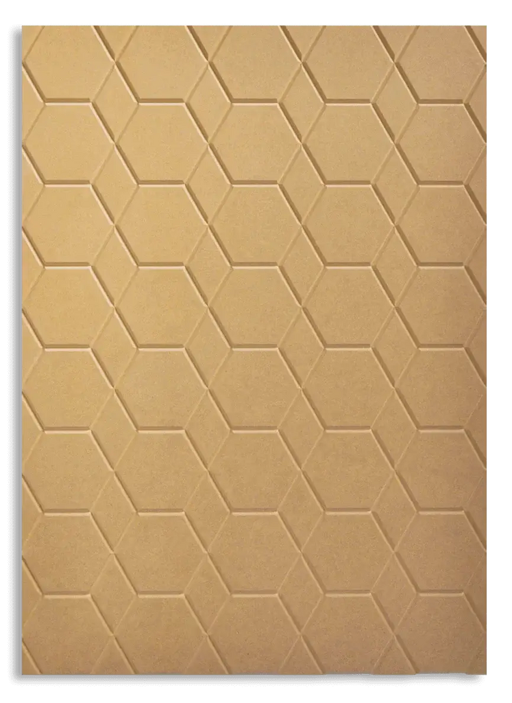 diamond and hexagon textured panel