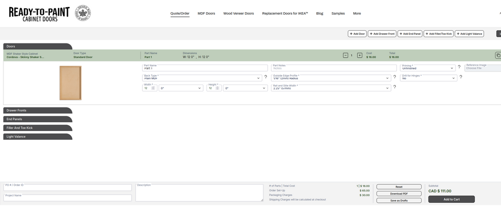 Introducing Our New Ready-to-Paint Doors Ordering Module