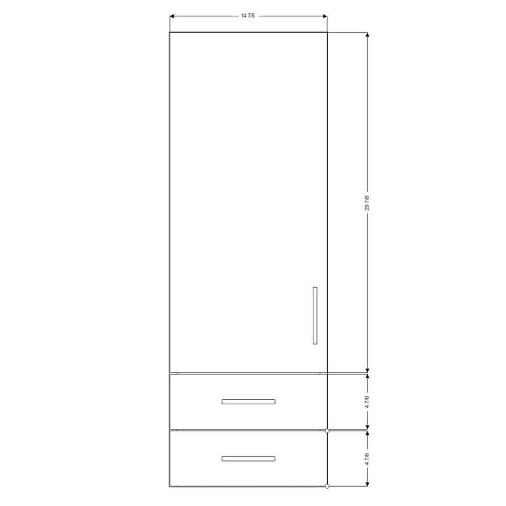Retrofit Doors for IKEA - 15" x 40" Wall Cabinet - Door & 2 Drawers
