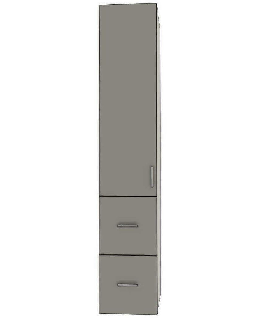 Retrofit Doors for IKEA - 15" x 80" Tall Cabinets - 2 Drawers, 1 Door
