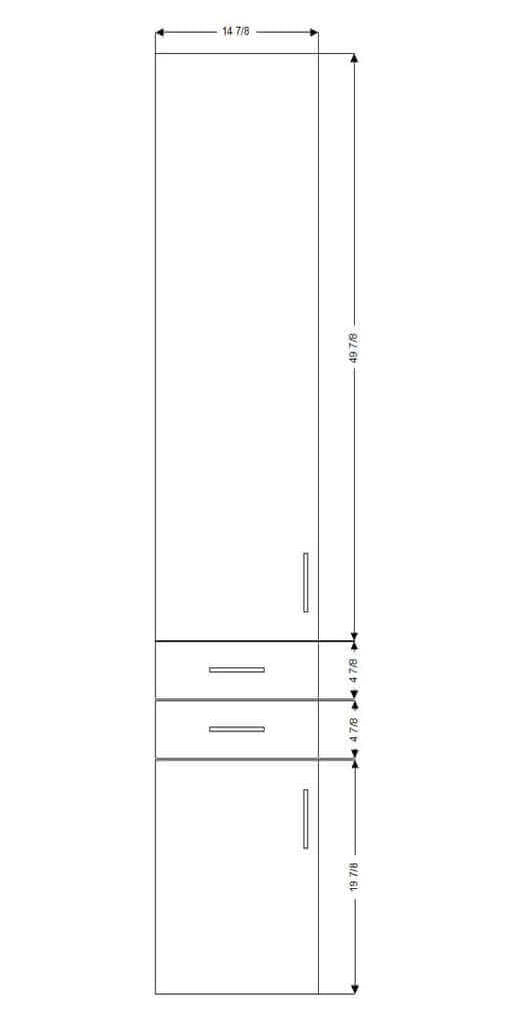 Retrofit Doors for IKEA - 15" x 80" Tall Cabinets - 2 Drawers, 2 Doors