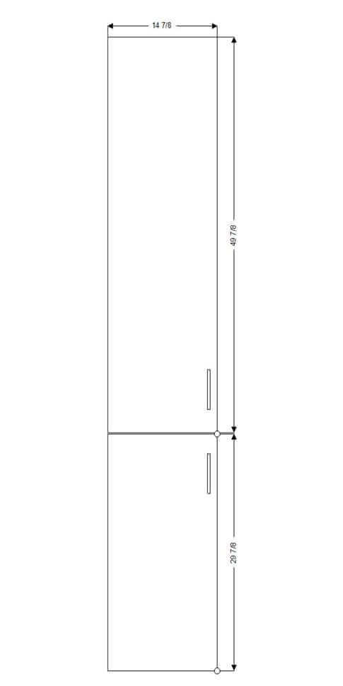 Retrofit Doors for IKEA - 15" x 80" Tall Cabinets - 30" and 50" Doors