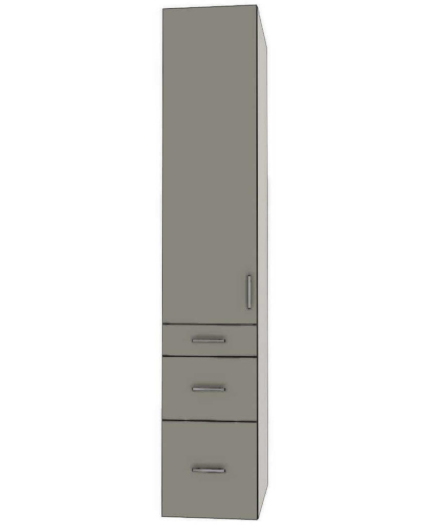 Retrofit Doors for IKEA - 15" x 80" Tall Cabinets - 3 Drawers (5-10-15), 1 Door