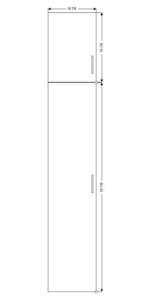 Retrofit Doors for IKEA - 15" x 80" Tall Cabinets - 60" and 20" Doors