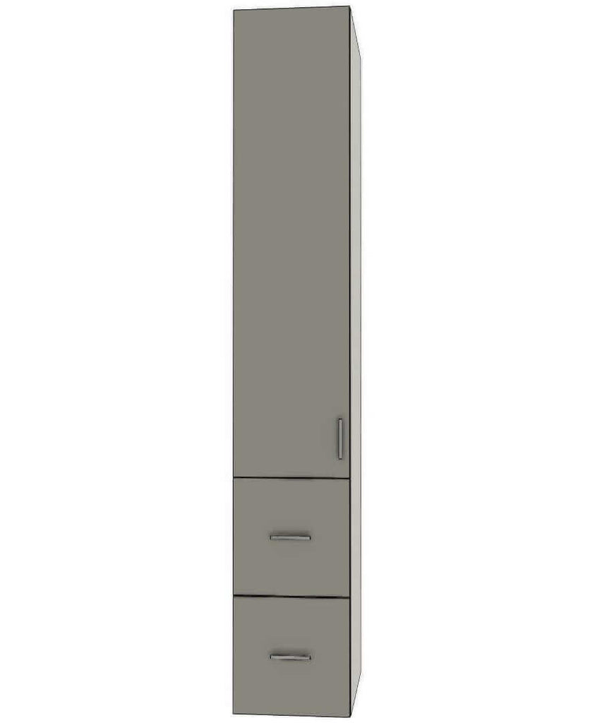 Retrofit Doors for IKEA - 15" x 90" Tall Cabinets - 2 Drawers, 1 Door