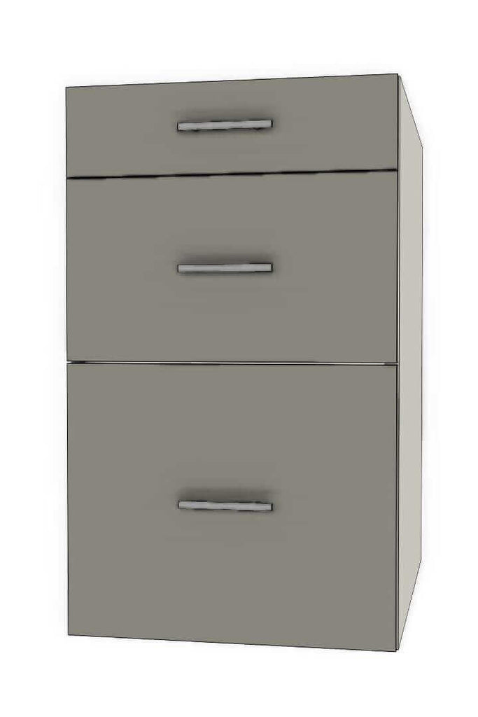 Retrofit Doors for IKEA - 18" x 30" Base Cabinets - 3 Drawers (5-10-15)