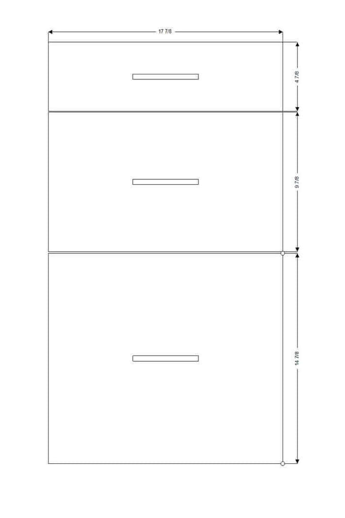 Retrofit Doors for IKEA - 18" x 30" Base Cabinets - 3 Drawers (5-10-15)