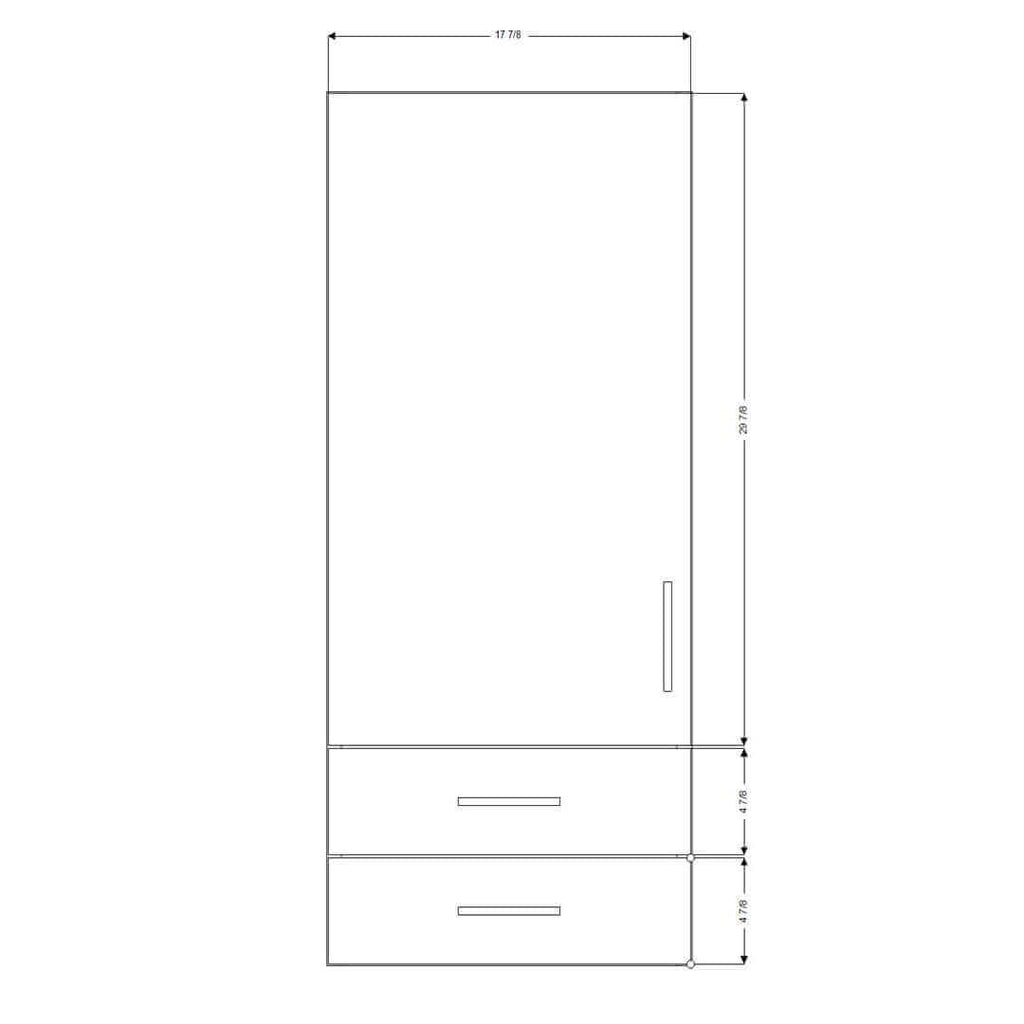 Retrofit Doors for IKEA - 18" x 40" Wall Cabinet - Door & 2 Drawers