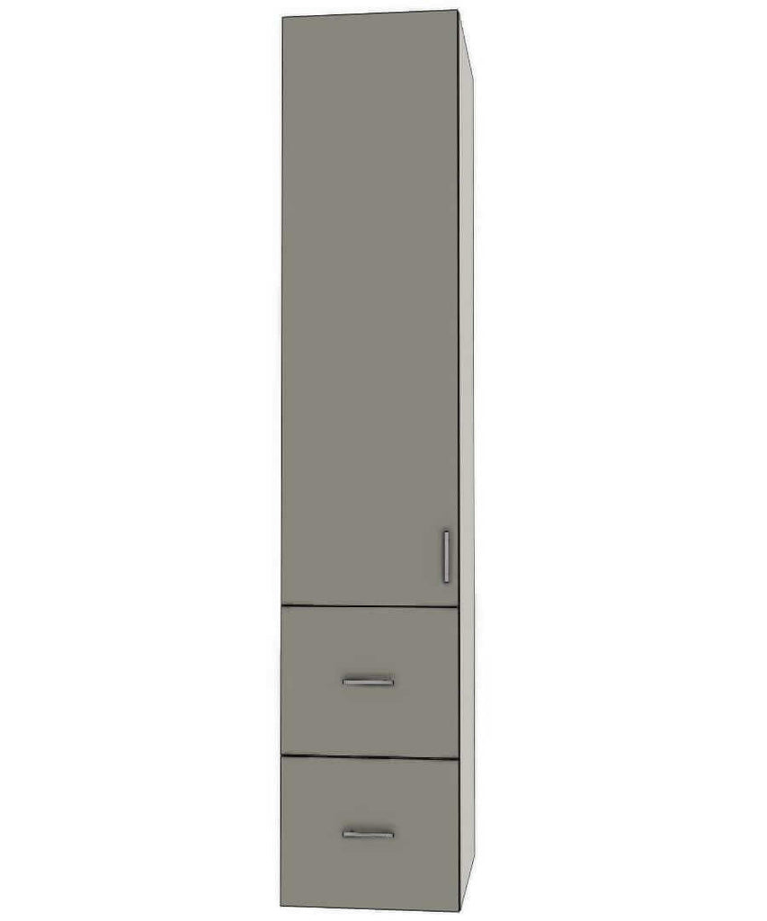 Retrofit Doors for IKEA - 24" x 90" Tall Cabinets - 2 Drawers, 1 Door