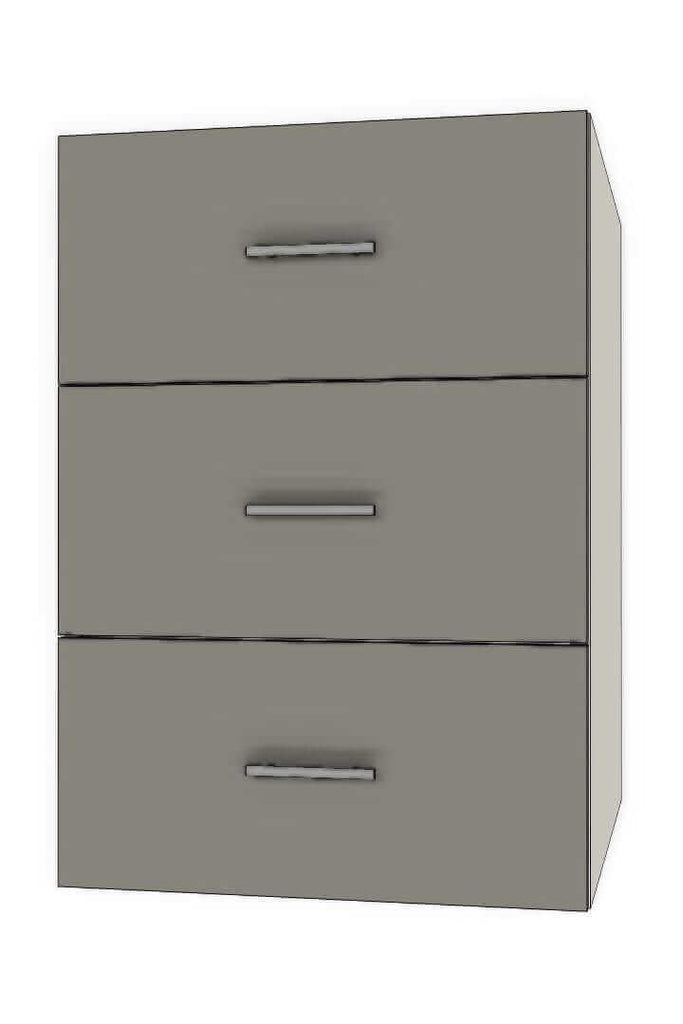 Retrofit Doors for IKEA - 21" x 30" Base Cabinets - 3 Drawers (10-10-10)