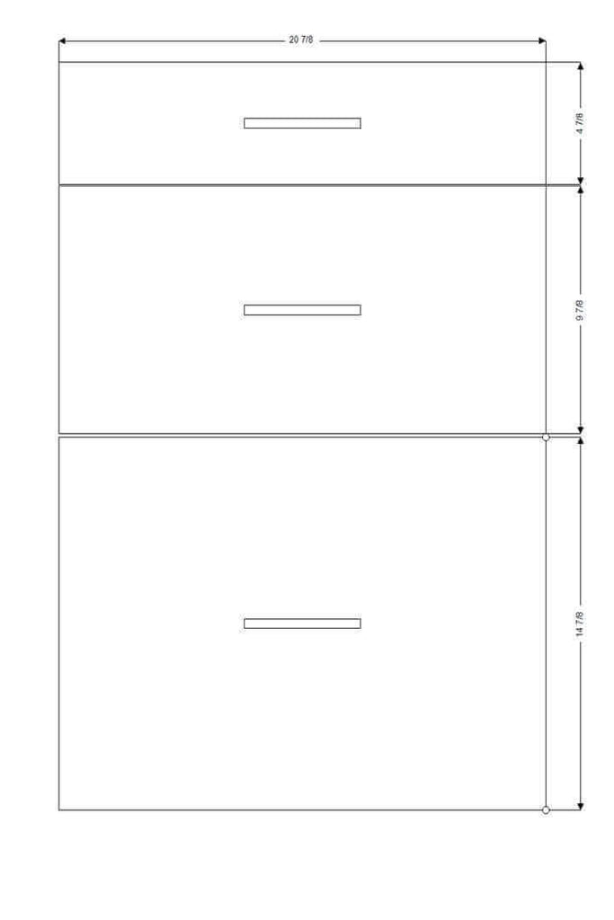 Retrofit Doors for IKEA - 21" x 30" Base Cabinets - 3 Drawers (5-10-15)