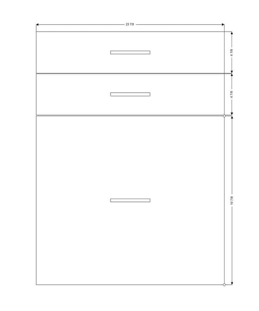 Retrofit Doors for IKEA - 24" x 30" Base Cabinets - 2 Drawers, 1 Door