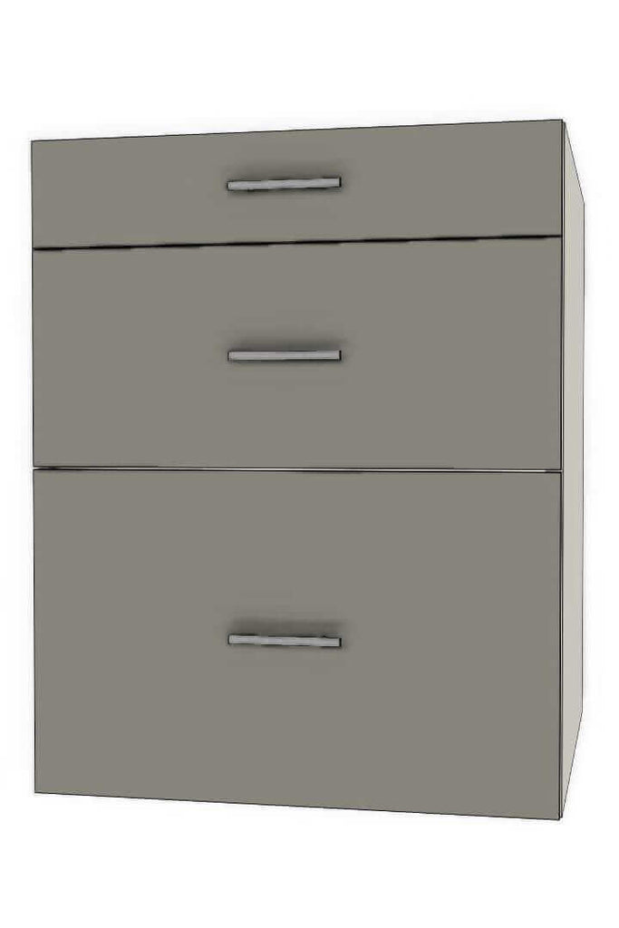 Retrofit Doors for IKEA - 24" x 30" Base Cabinets - 3 Drawers (5-10-15)