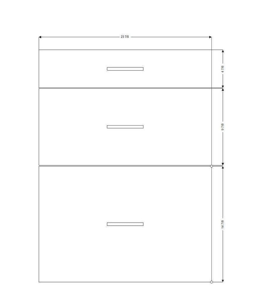 Retrofit Doors for IKEA - 24" x 30" Base Cabinets - 3 Drawers (5-10-15)