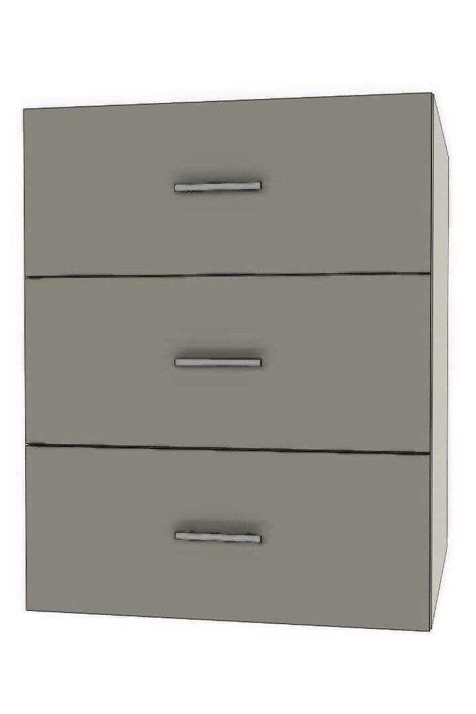 Retrofit Doors for IKEA - 24" x 30" Base Cabinets - 3 Drawers (10-10-10)