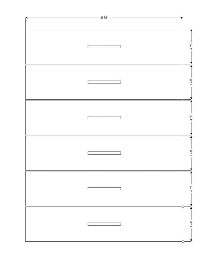 Retrofit Doors for IKEA - 24" x 30" Base Cabinets - 6 Drawers (5-5-5-5-5-5)