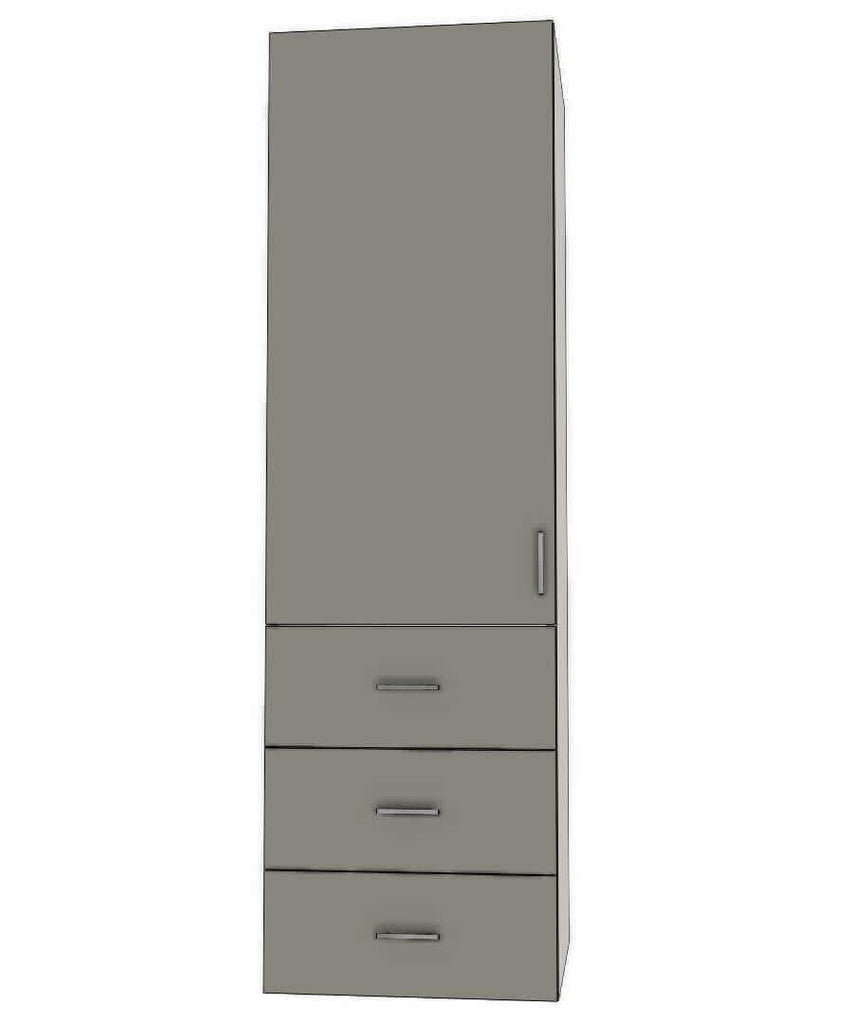 Retrofit Doors for IKEA - 24" x 80" Tall Cabinets - 3 Drawers (10-10-10) and 1 Door