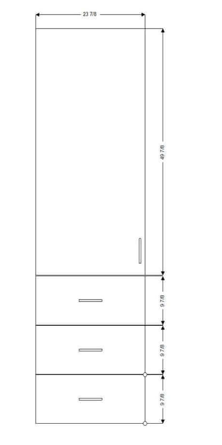 Retrofit Doors for IKEA - 24" x 80" Tall Cabinets - 3 Drawers (10-10-10) and 1 Door