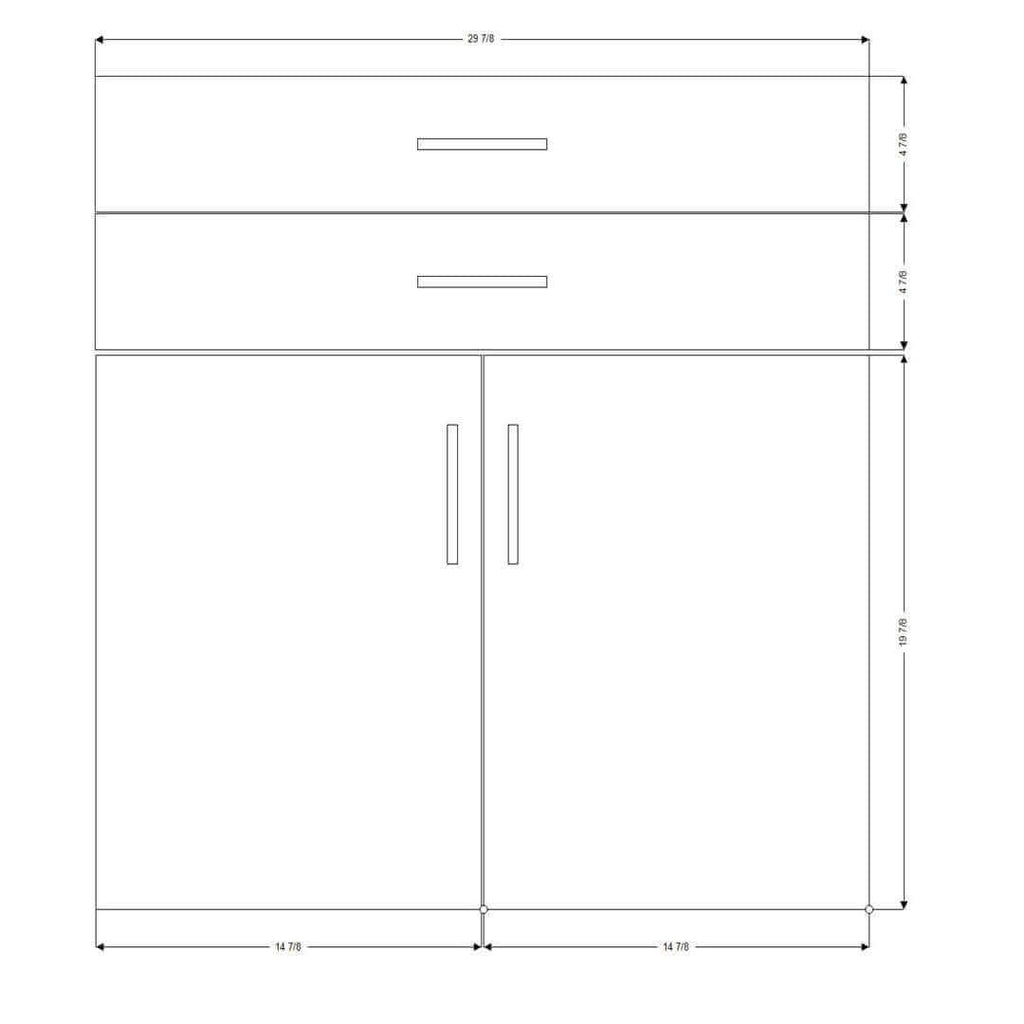 Retrofit Doors for IKEA - 30" x 30" Base Cabinets - 2 Drawers, 2 Doors