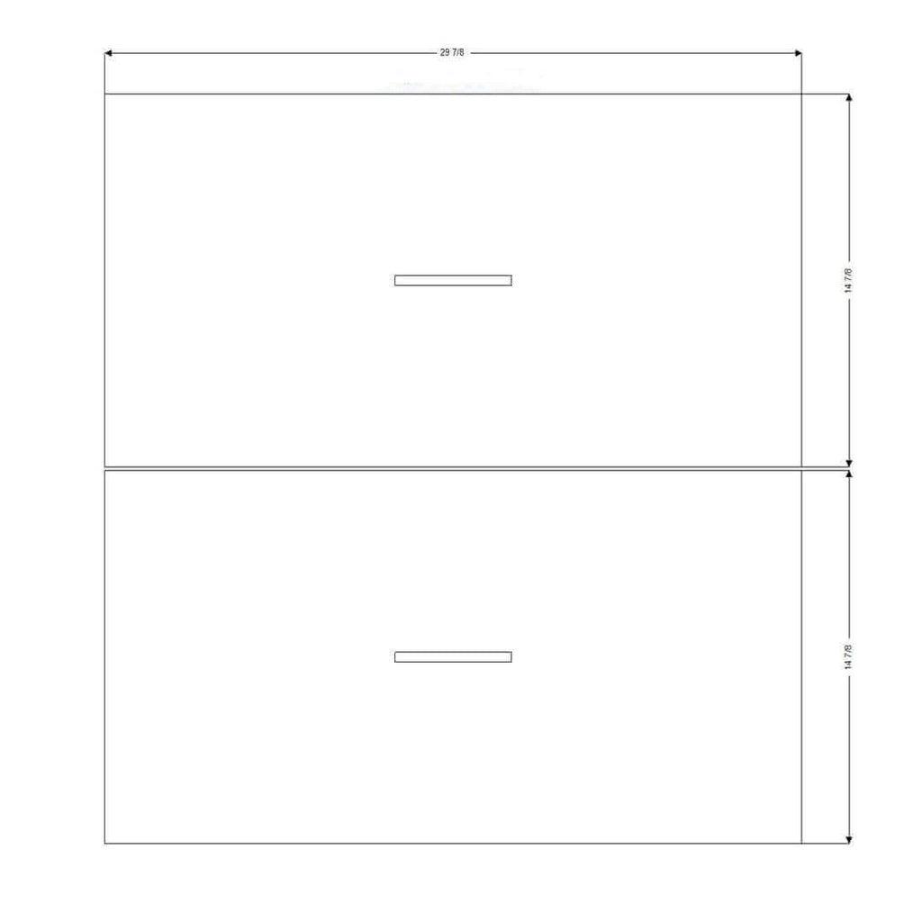 Retrofit Doors for IKEA - 30" x 30" Base Cabinets - 2 Drawers