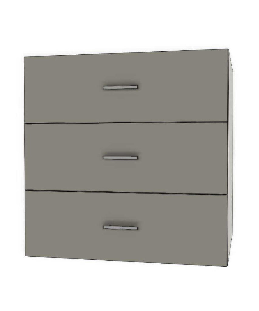 Retrofit Doors for IKEA - 30" x 30" Base Cabinets - 3 Drawers (10-10-10)