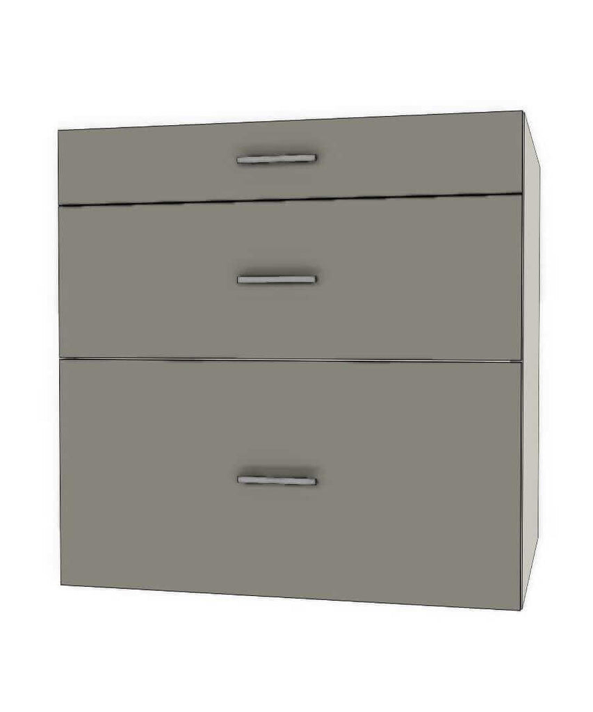 Retrofit Doors for IKEA - 36" x 30" Base Cabinets - 3 Drawers (5-10-15)