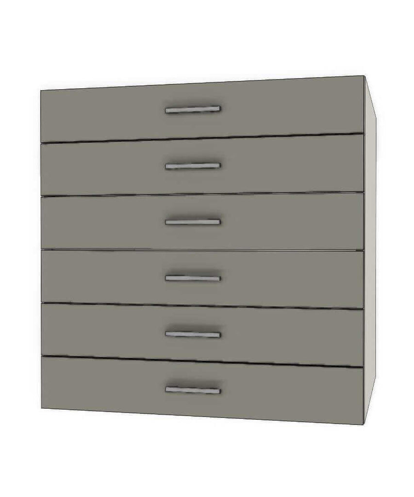 Retrofit Doors for IKEA - 36" x 30" Base Cabinets - 6 Drawers (5-5-5-5-5-5)