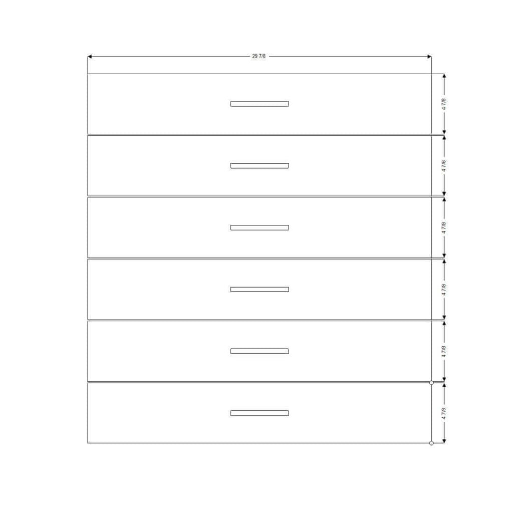 Retrofit Doors for IKEA - 30" x 30" Base Cabinets - 6 Drawers (5-5-5-5-5-5)