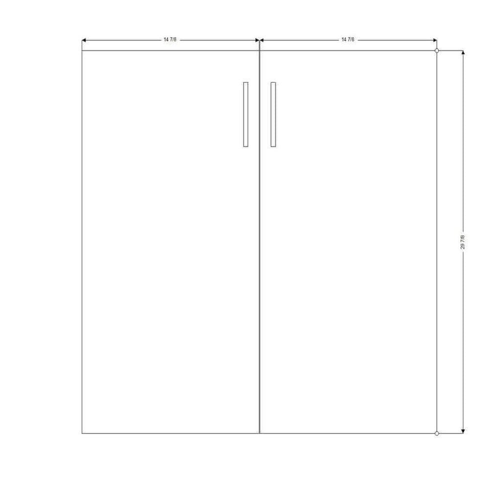 Retrofit Doors for IKEA - 30" x 30" Base Cabinets - Double Doors