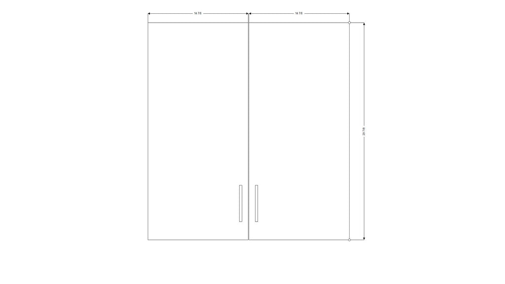 Retrofit Doors for IKEA - 30" x 30" - Wall Doors - Double Doors