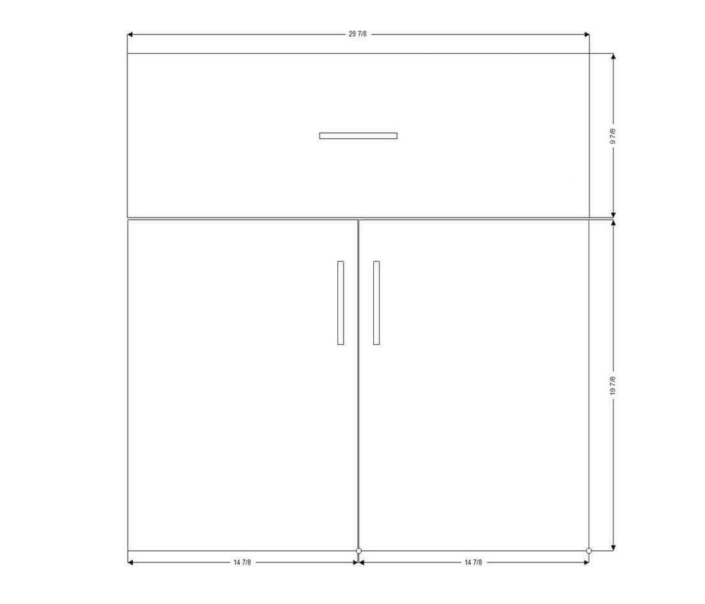 Retrofit Doors for IKEA - 36" x 30" Base Cabinets - 1 Drawer, 2 Doors