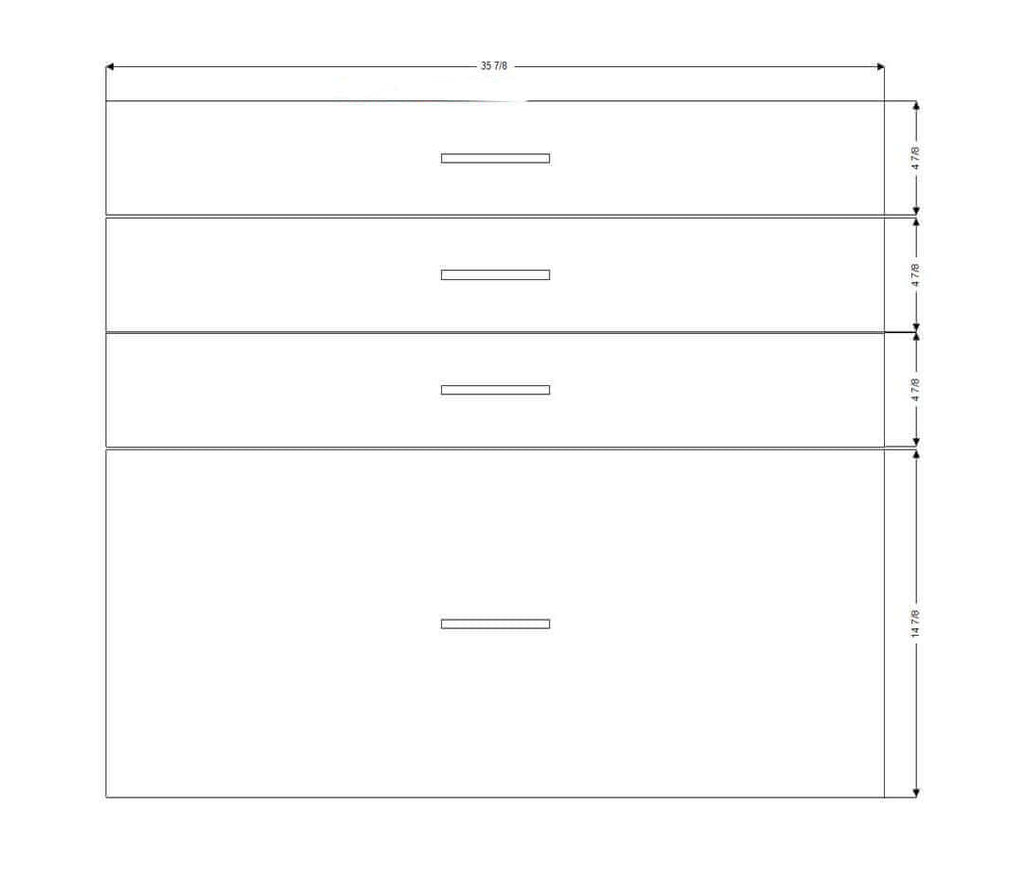 Retrofit Doors for IKEA - 36" x 30" Base Cabinets - 4 Drawers (5-5-5-15)