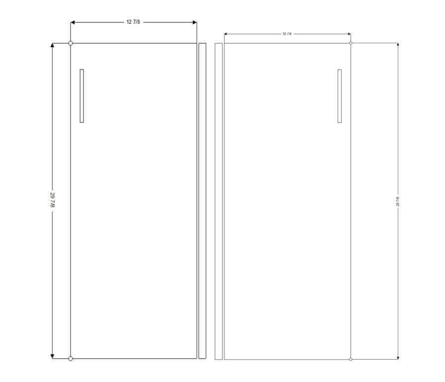 Retrofit Doors for IKEA - 90 Corner Base - 2 - 13" x 30" Doors