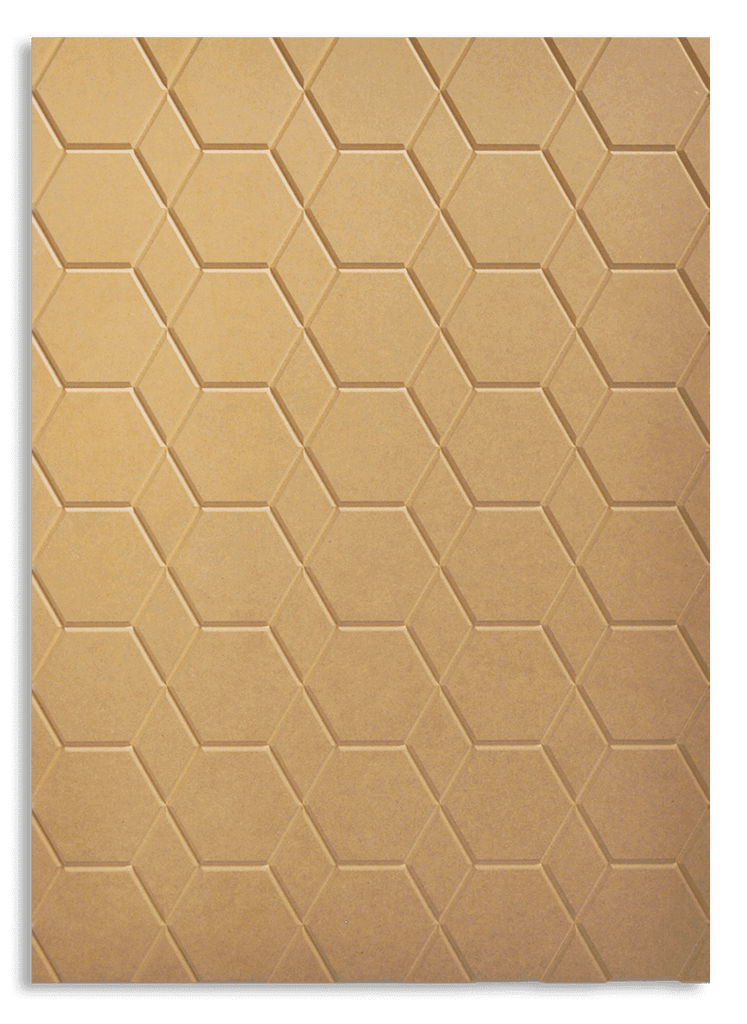 diamond and hexagon textured panel
