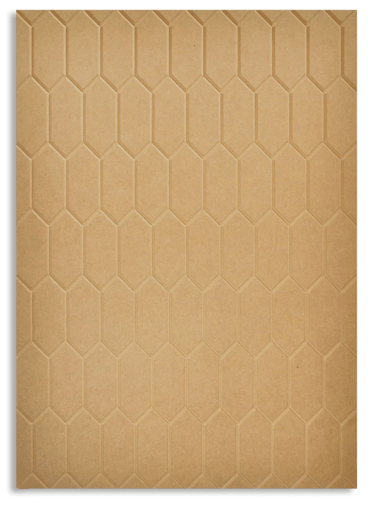 stretched hexagon textured panel