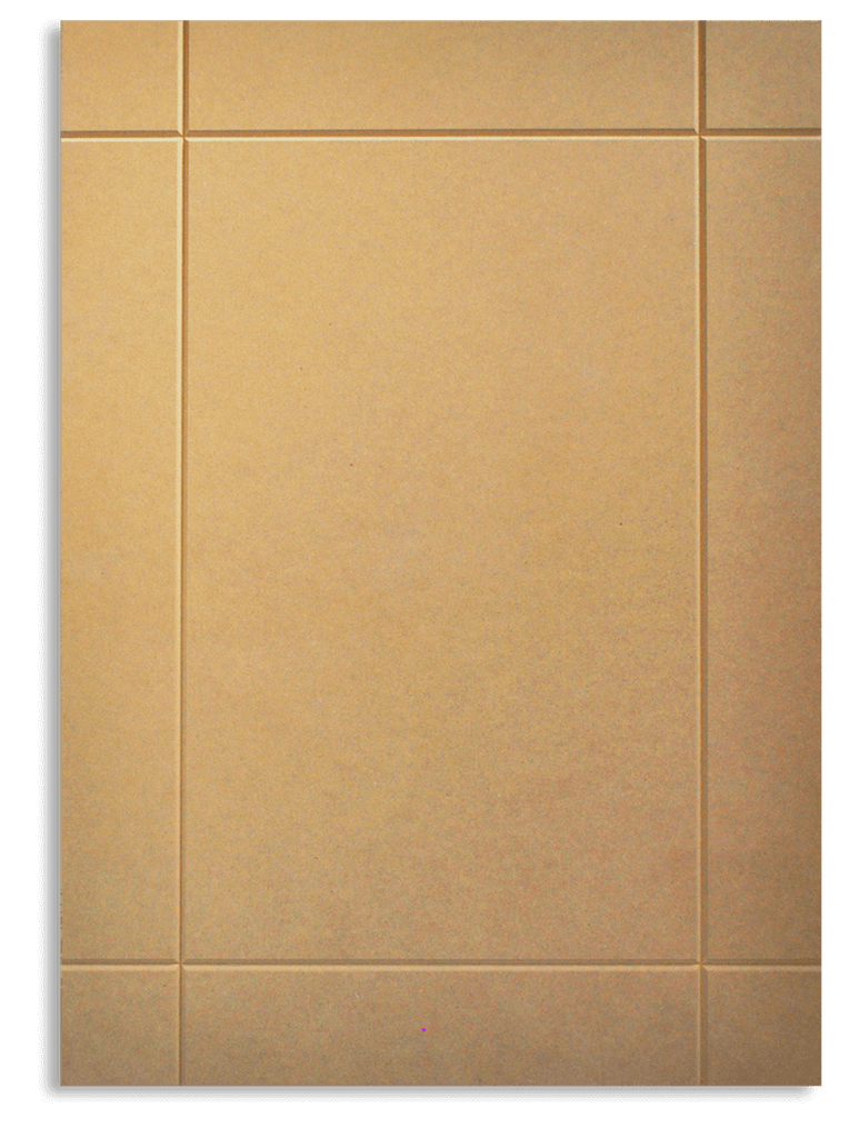 Corner Grooves - Flat Panel MDF Kitchen Cabinet Door - $11/sq.ft. - Ready To Paint Cabinet Doors