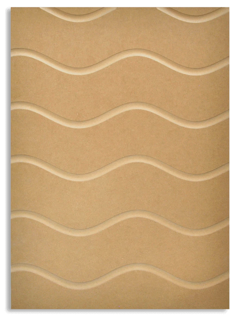 Horizontal Waves - MDF Decorative Panel - $14/sq.ft. - Ready To Paint Cabinet Doors